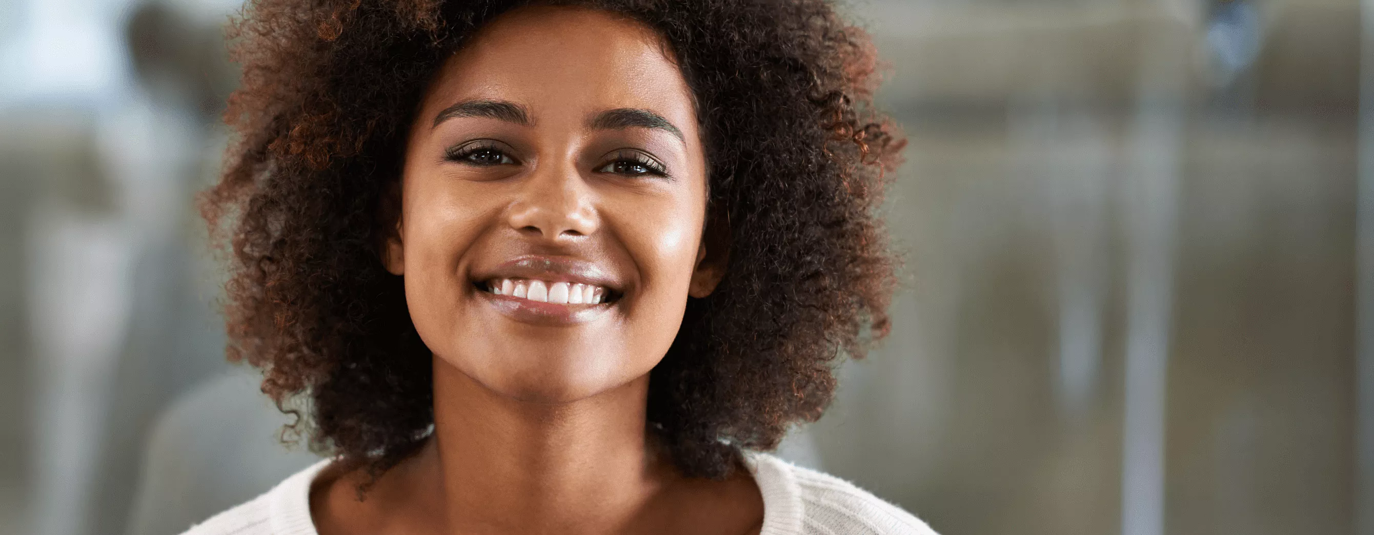 young adult female smiling